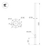 Опора фланцевая Arlight OXOR-OT1-D108-L5000 (BK) 053029