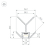 Профиль Arlight PIK-F-EXT-2000 (Алюминий) 063317
