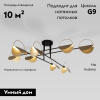 Потолочная люстра Eurosvet Grazia 70148/8 черный/золото Smart a062043
