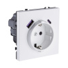 Розетка штепсельная SCHUKO 16A/250 В с USB A+C 20W, белый матовый Kollinger Eclipse EC-016WH