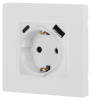 Розетка со шторками с USB type-A+C Эра 12-4108-01М Б0067711