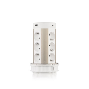 Блок розеток 17 (12 секций и USB type A+C) беспроводная зарядка Mebax 00-00002600