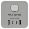 Сетевой фильтр ЭРА TWR-8es-1,5m-4USB-W башня с защитой заземлением с выключателем 8 розеток+4xUSBA+C 1,5м 16А белый Б0069071