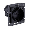 Розетка штепсельная SCHUKO 16A/250 В с USB A+C 20W, черный Kollinger REA-004BK для Aspekt, Eleganz, Reflex