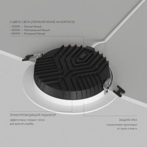 Встраиваемый светильник Denkirs Versa DK2463-WH