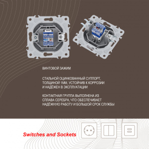 Розетка RJ45 Arte Milano 206.45-1.silver