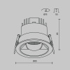 Встраиваемый светильник Maytoni Parete DL100-12W2.7-3-4K-RD-B