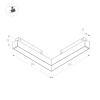 Трековый магнитный светильник Arlight MAG-ORIENT-FLAT-ANGLE-L295-18W Warm3000 (BK, 100 deg, 48V) (IP20 Металл) 060731