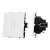 Механизм выключателя двухклавишный проходной Arlight LED SWT-NOBE-MKP2-SFPL-L-WH (230V, 10A) 054240