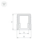 Алюминиевый профиль с экраном Arlight SL-Mini-8-2000 Anod+Opal 036832