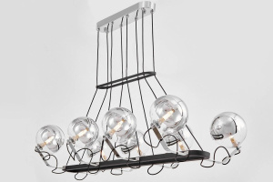 Подвесная люстра Lumina Deco LDP 9110-8-PR BK+CHR
