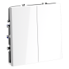 Выключатель двухклавишный Voltum S70 VLS020101 (белый глянцевый)