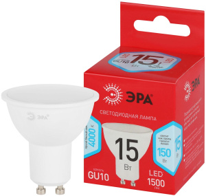 Лампа светодиодная Эра RED LINE LED MR16-15W-840-GU10 R 15Вт софит Б0070095