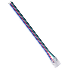 Коннектор прокалывающий 5 pin для подключения RGBW LED ленты 12мм, тип COB длина провода 150мм Apeyron 09-162