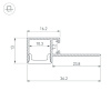 Профиль Arlight FANTOM-W12-EDGE-2000 ANOD 040329