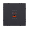 Розетка USB A+C 65W, черный матовый Kollinger Eclipse EC-024BK