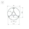Алюминиевый профиль Arlight ROUND-D36-360-2500 ANOD BLACK 050250