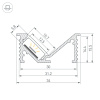 Профиль Arlight SL-BEVEL-W32-F-2000 ANOD BLACK (Алюминий) 063941