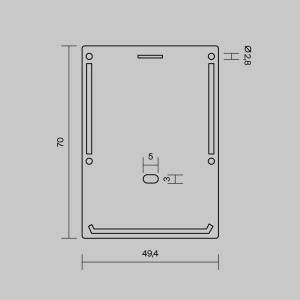 Комплект заглушек (для профиля ALM-5070-S-2M) 2 шт Maytoni ALM-5070-S-EC
