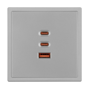 Механизм розетки с быстрой USB зарядкой Arlight SCT-NOBE-MUACC-SFPL-FC-IS (65W, QC3) 061838