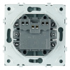 Выключатель двухклавишный Stekker Эмили RSW10-5116-10 платиново-серый soft touch 50823