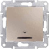 Выключатель кнопочный с синей подсветкой Свет Schneider Electric Sedna 10A 250V SDN1800168
