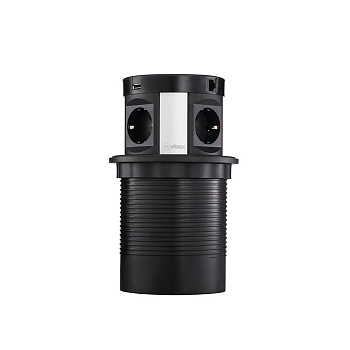 Блок розеток 107J (4 секции, 2 USB и RJ-45) Mebax 00-00001466
