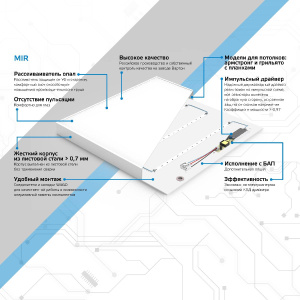 Потолочный светильник Gauss MiR G1-R3-00010-31A02-2003540