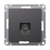 Розетка компьютерная RJ45, кат. 6A, Systeme Electric AtlasDesign Базальт ATN001486