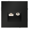 Розетка телевизионная встраиваемая Voltum S70 TV+RJ45 кат. 6, (черный матовый) VLS060708