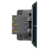 Переключатель 2-клавишный (механизм) Stekker Мия 250В 10А RSW10-3107-05 черный бархат 50448