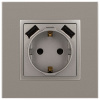 Розетка со шторками с 2xUSB Эра Elegance 14-4109-16 Б0065775