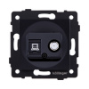 Розетка двойная спутниковая SAT + RJ45 Cat.6, черный Kollinger REA-022BK для Aspekt, Eleganz, Reflex