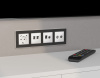 Комплект механизма розетки компьютерной + TV оконечной RJ-45 с автоматической защитной шторкой Alfa Белый глянец Quant Ambrella Volt MA112510 (AP1125, VM195)
