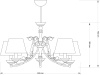 Подвесная люстра Kutek Casamia Abazur CAS-ZW-5(P/A)