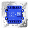 Проходной переключатель двухклавишный с подсветкой Voltum S70 VLS020401 (белый глянцевый)