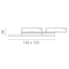 Трековый однофазный светильник отраженного света Lightstar Linea 236147