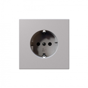 Розетка SCHUKO с защитными шторками 16A 250V 2P+T, цвет Белый матовый (soft touch) Jasmart FD5501PWM