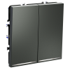 Проходной переключатель двухклавишный с подсветкой Voltum S70 VLS020406 (титан)