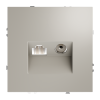 Розетка телевизионная встраиваемая Voltum S70 TV+RJ45 кат. 6, (кашемир) VLS060703