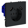 Розетка с USB, А+А Voltum S70 VLS040407 (графит)