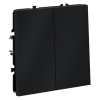 Проходной переключатель двухклавишный Voltum S70 VLS020307 (графит)
