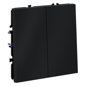 Проходной переключатель двухклавишный Voltum S70 VLS020307 (графит)
