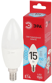 Лампа светодиодная Эра RED LINE LED B35-15W-840-E14 R 15Вт свеча Б0070089