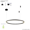 Подвесная люстра Crystal Lux FORTUNA SP88W LED BLACK