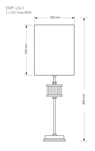 Настольная лампа Kutek Mood Empoli EMP-LN-1(N)