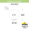 Уличный консольный светильник Fumagalli Globe G25.B25.000.VZF1R