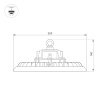 Подвесной светильник Arlight SP-ARIVA-DIM-R260-100W White5000 (BK, 60 deg, 230V, 0-10V) 052866