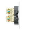 Розетка компьютерная 2-местная RJ-45 (механизм) Stekker Мия RST00-3111-01 50437