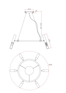 Подвесная люстра Freya Match FR6109PL-06CH
